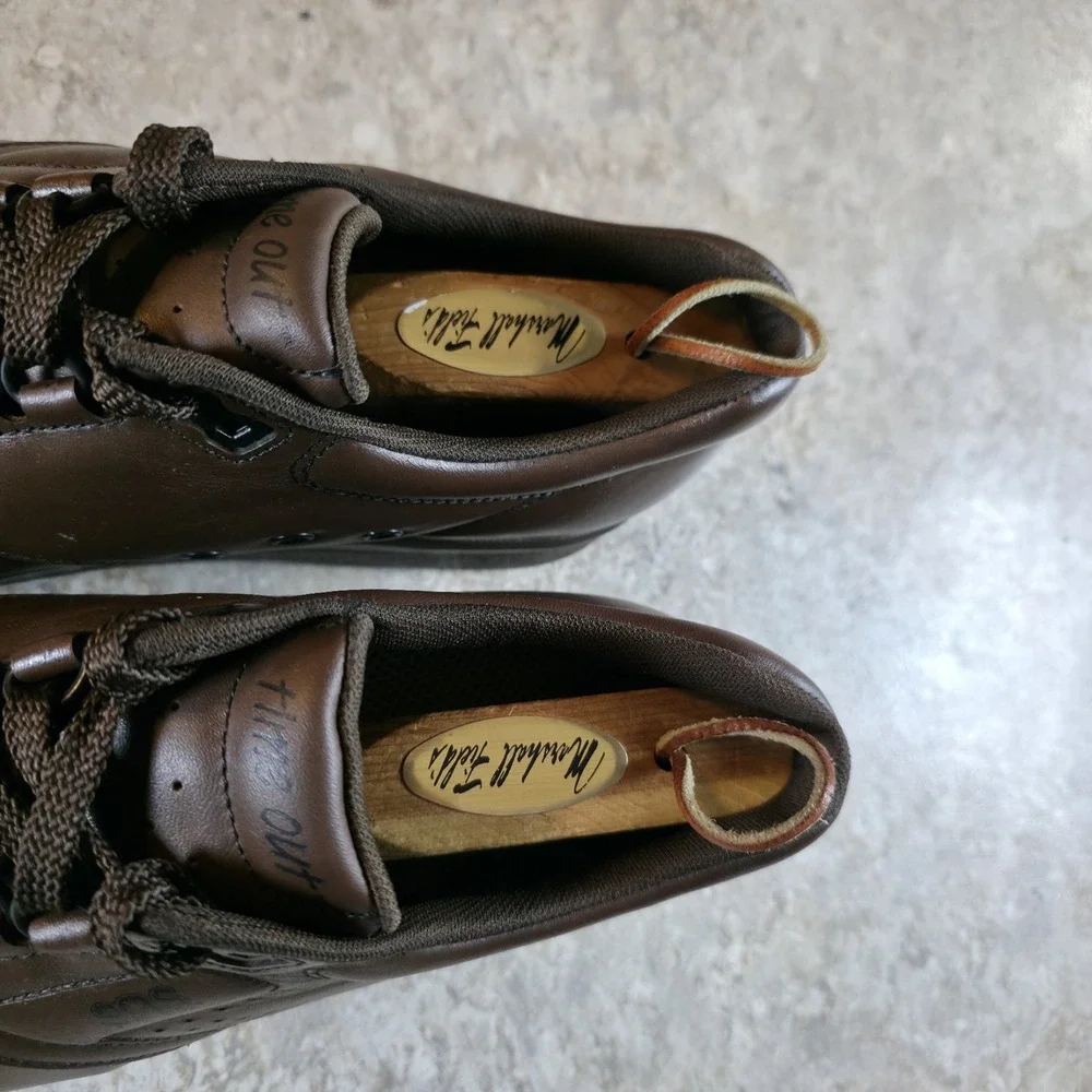 SAS Time Out Shoes Brown Leather Comfort Lace Up Sneakers Mens‎ Size 8 M New
